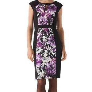 White House Black Market Purple Floral Dress